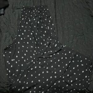 Black and White Patterned Pants